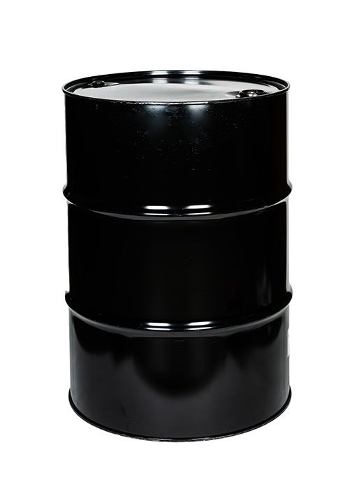 55 Gallon New Black Steel Lined Tight Head (Closed) UN Rated Drum w/ Non-Removeable Lid & Two Bungs (holes) One 2” & One ¾”
