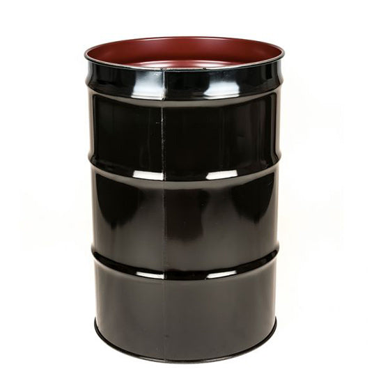 55 Gallon Cleaned Steel Open Head Burn/Trash Drum w/ Removeable Lid No Ring