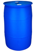 55 Gallon New Blue Plastic Tight Head (Closed) UN Rated Drum w/ Non-Removeable Lid & Two 2” Bungs (holes)